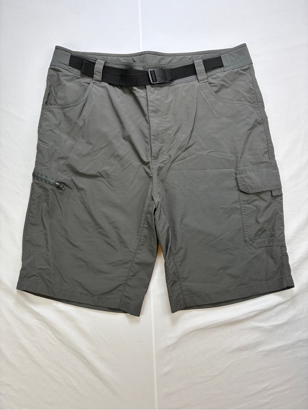 American Outback Men's Quest Outdoor Cargo Shorts in Gray with Utility Belt